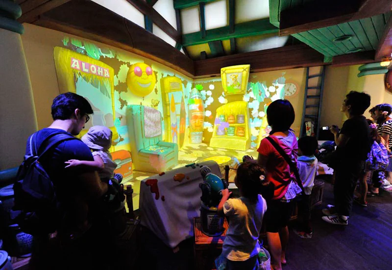 Guests playing Goofy's Paint n Playhouse